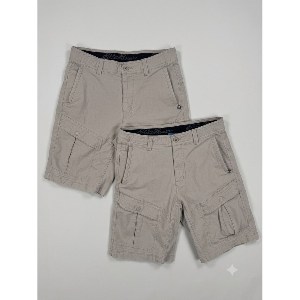Eddie Bauer First Ascent Hiking Shorts Khaki Set of 2 Size 30 Gorpcore Outdoor